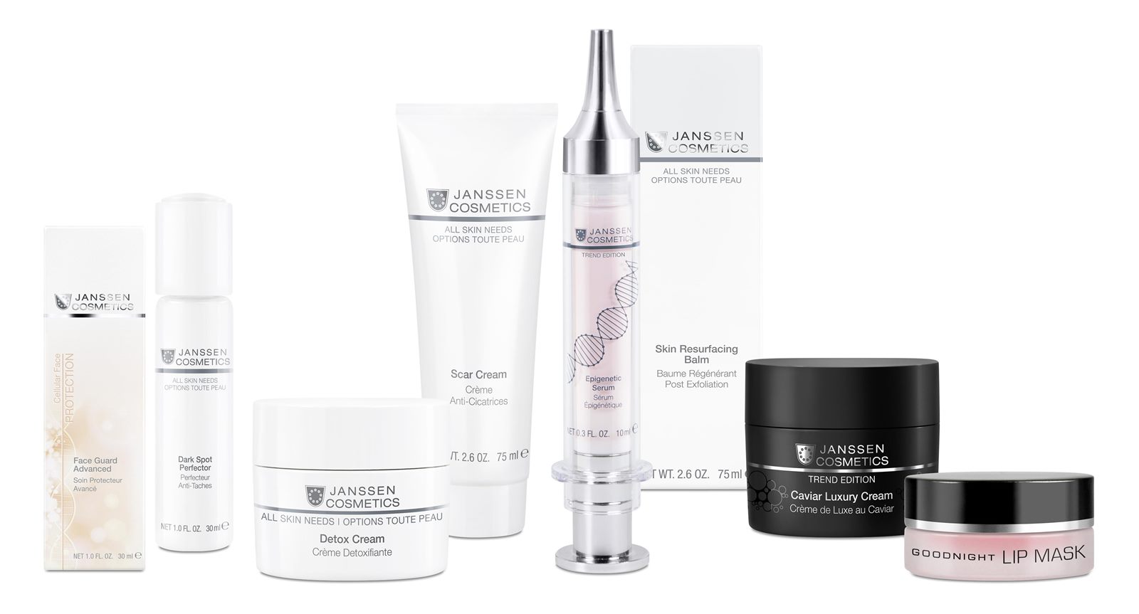 Produkty Janssen Cosmetics používané ve Studiu EL